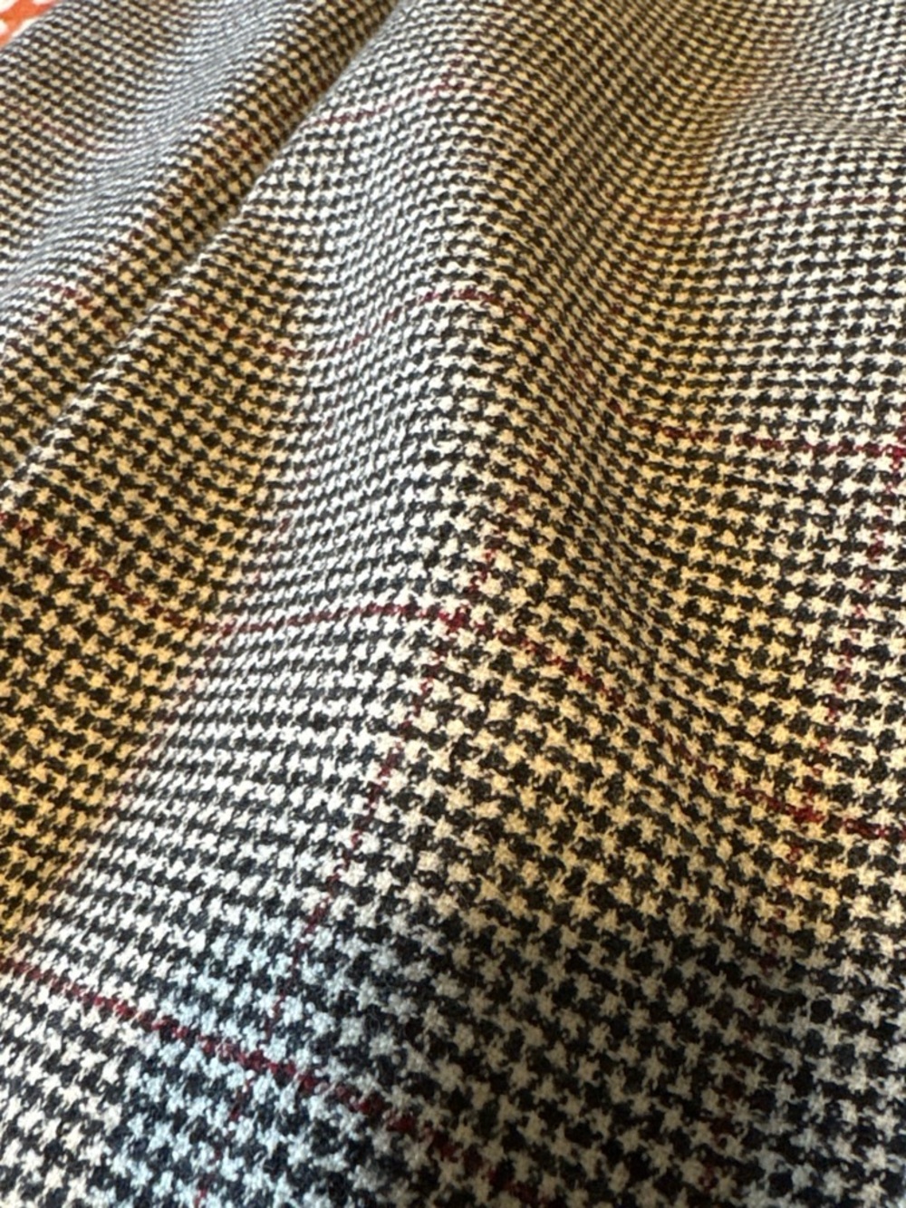 Sant’Angelo wool checkered black and white with red line trousers wide leg - Picture 2 of 4